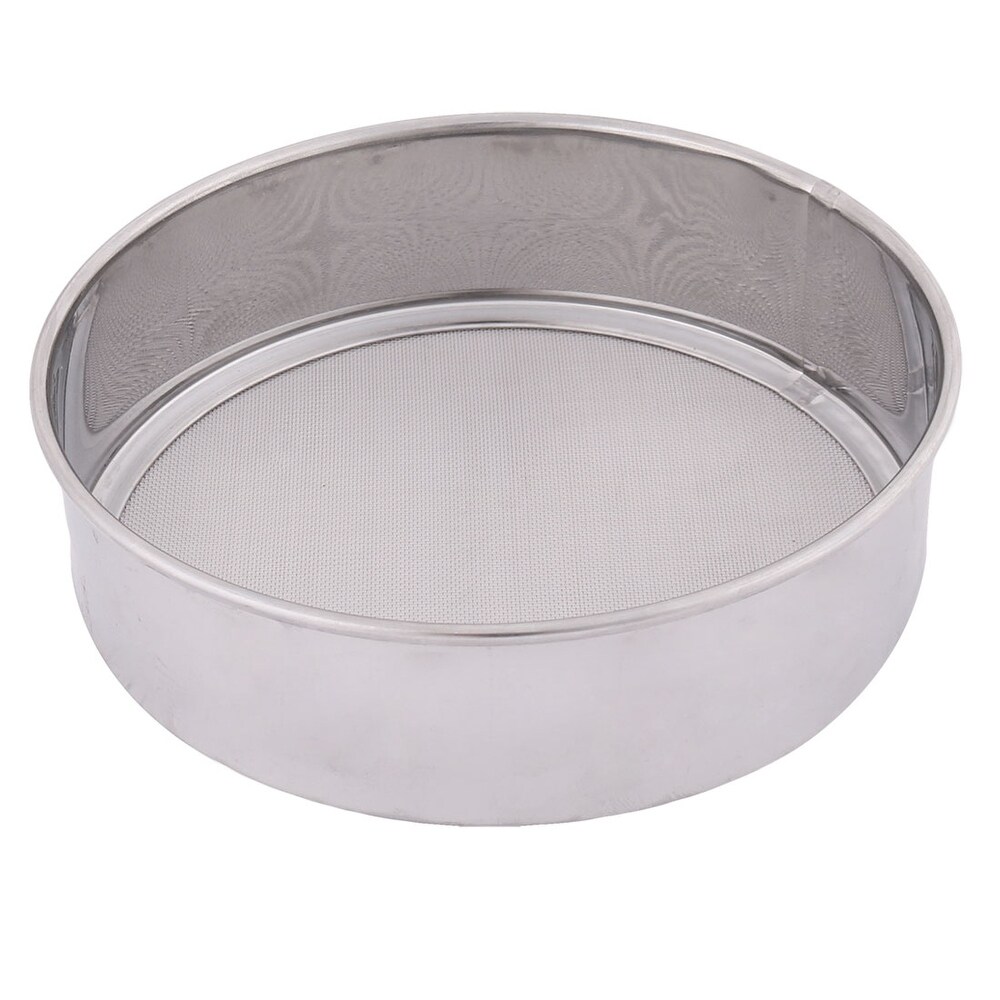 Kitchen Stainless Steel Round Shaped Flour Sugar Mesh Sifter Strainer   Silver   6\