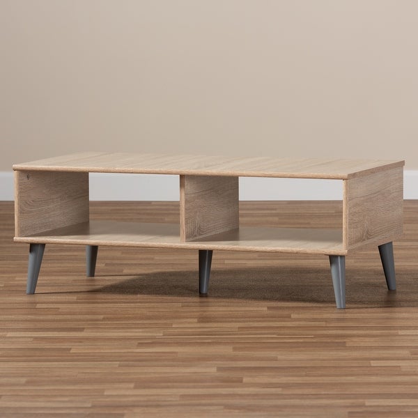 Mid-Century Modern Brown Coffee Table by Baxton Studio