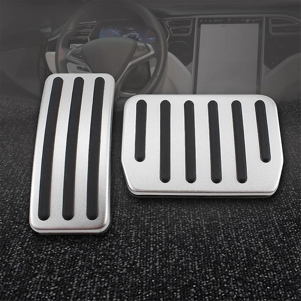 Aluminum Alloy Car Pedal Pads Accelerator/brake Pedals Cover Set For Model X/s Type B