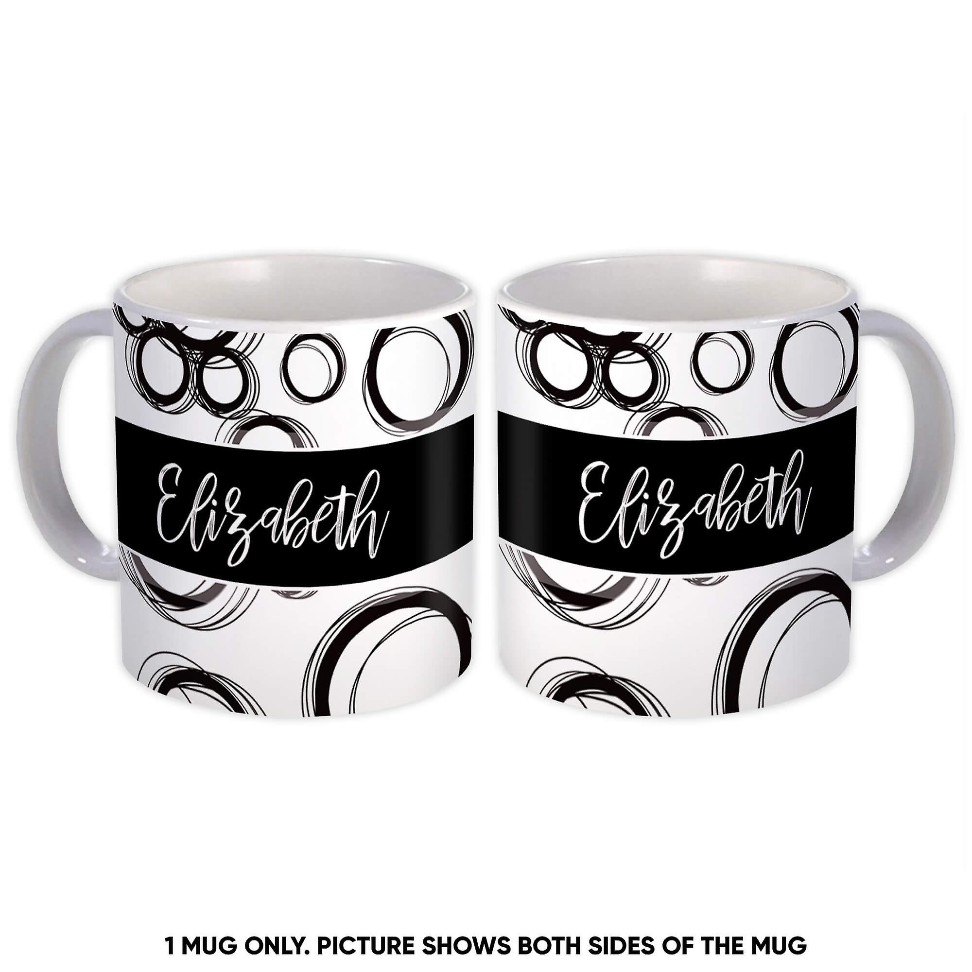 Gift Mug: Drawn Circles Polka Dots Abstract