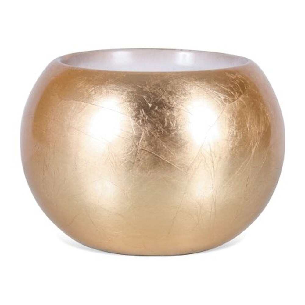 Round Gold Foil Painted Planter