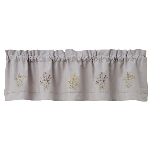 Park Designs Flowers Embroidered Lined Valance 60 x27 x27 X 14 x27 x27