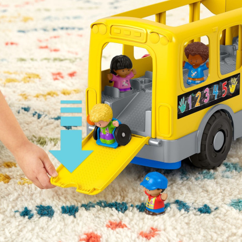 Fisher-Price Little People Toddler Learning Toy， Big Yellow School Bus Musical Push Toy (GLT75)