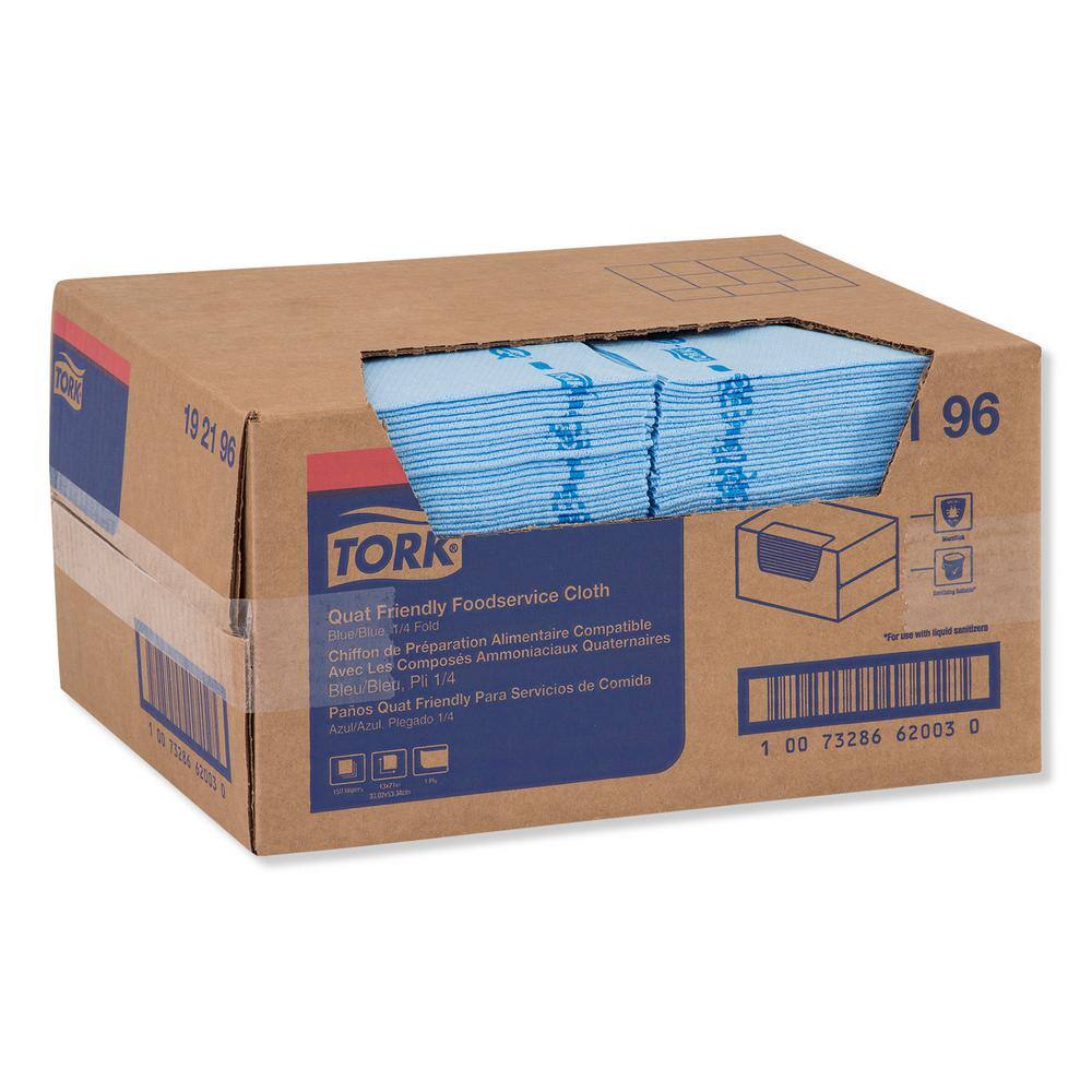 TORK 13 in. x 21 in. Blue Food Service Cleaning (150Box) TRK192196