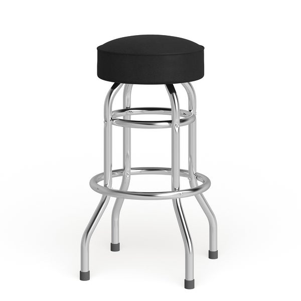 Double Ring Chrome Barstool