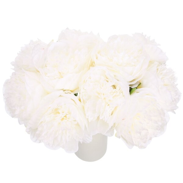 Artificial Flower Heads，Silk Peony Hydrangea Faux Flowers 20Pcs