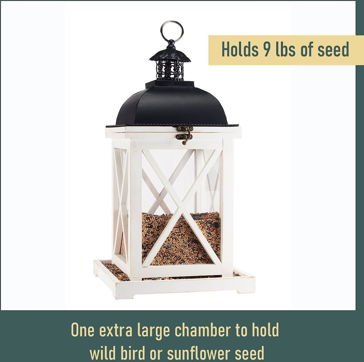 North States Large Lantern Feeder， Black