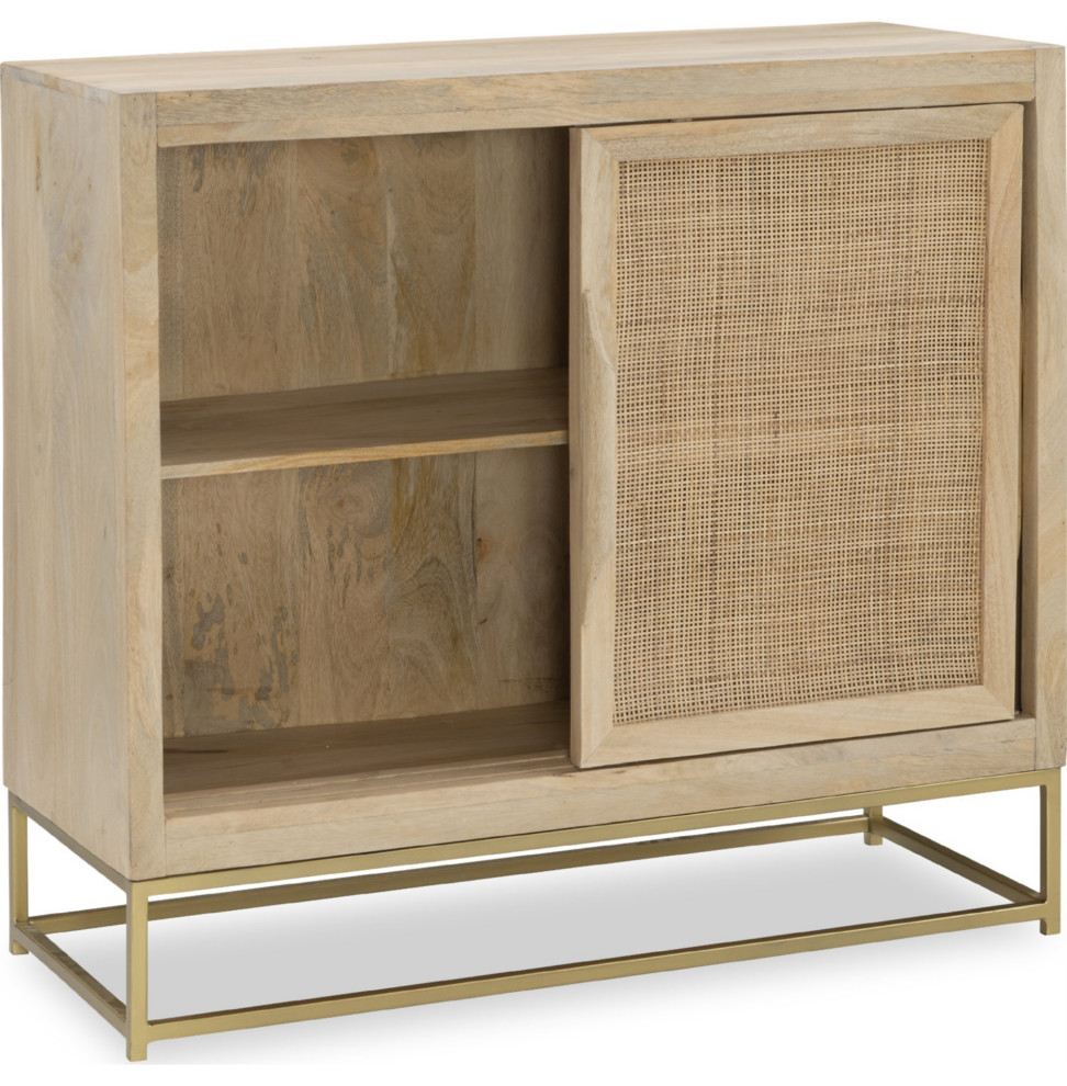 Janie Rattan Cabinet 2 Sliding Doors   Tropical   Accent Chests And Cabinets   by VirVentures  Houzz