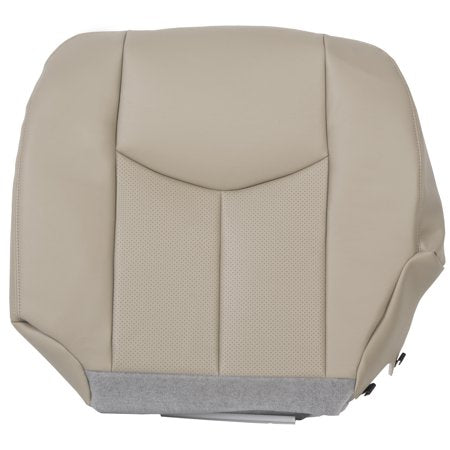 Kojem Driver Side Bottom Seat Cover for 2003 2004 2005 2006 Cadillac Escalade ESV EXT Tan Synthetic Leather 0306ESC152DRBT， 12510306SLNWPIT