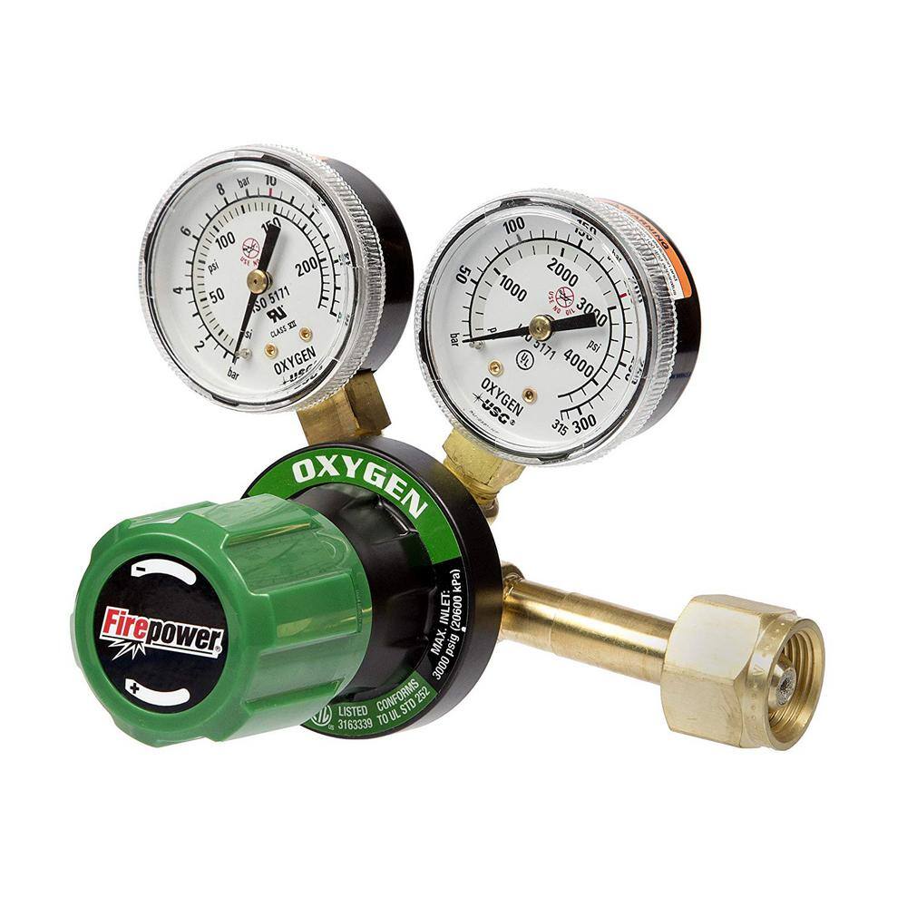 FIRE POWER 250 Series OxyFuel Oxygen Regulator for Tips with 5 in. Cutting Capacity 0781-9826