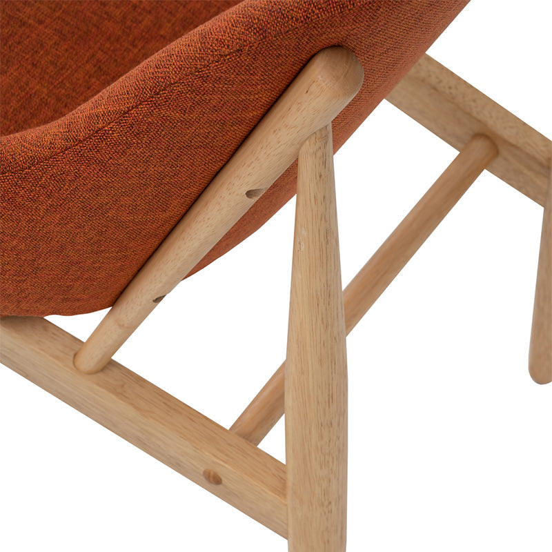 VERONIC Lounge Chair in Russet Fabric