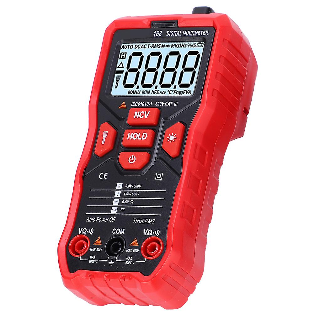 Ua168 Mini Handheld Lcd Digital Multimeter Ac Dc Voltage Resistance Tester With Test Probes