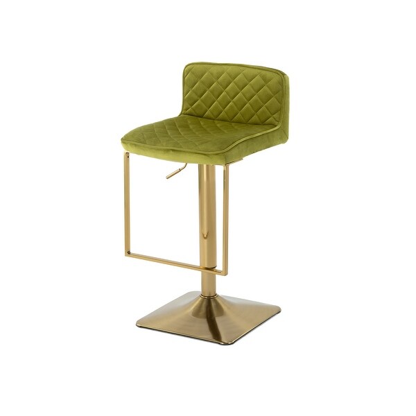 Modern Bar Stools - Swivel Barstool Chairs with Back， Velvet Counter Height for Kitchen Coffee Shop Bar