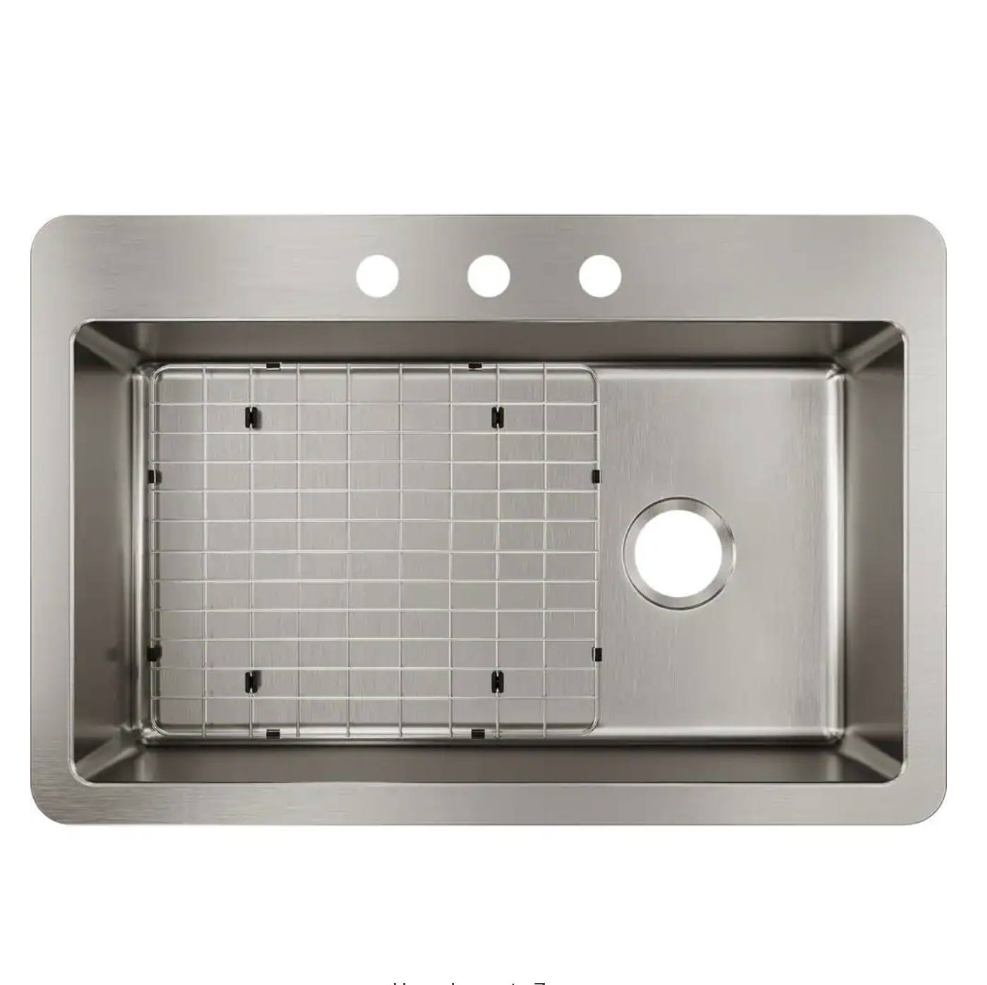 Elkay Avenue Drop-in/Undermount Stainless Steel 33 in. Single Bowl Kitchen Sink with Bottom Grid