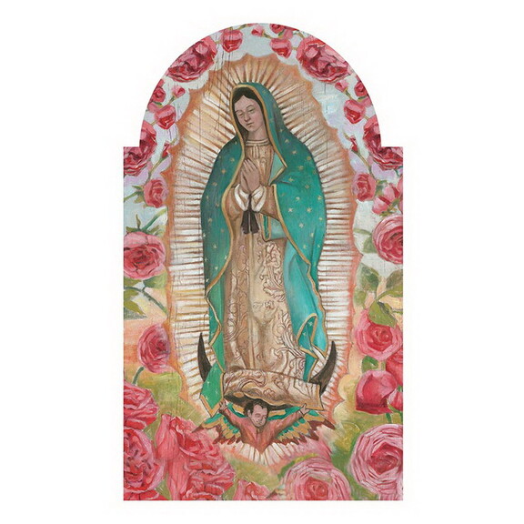 Gerffert N5200 Arched Wood Plaque   Our Lady Of Gu...