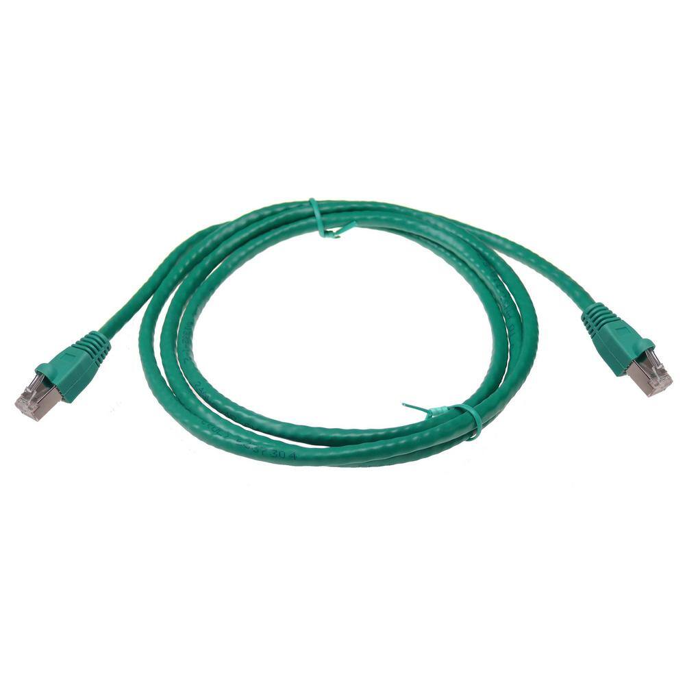 NTW 5 ft. Cat6a Snagless Shielded (STP) Network Patch Cable Green 345-S6A-005GN