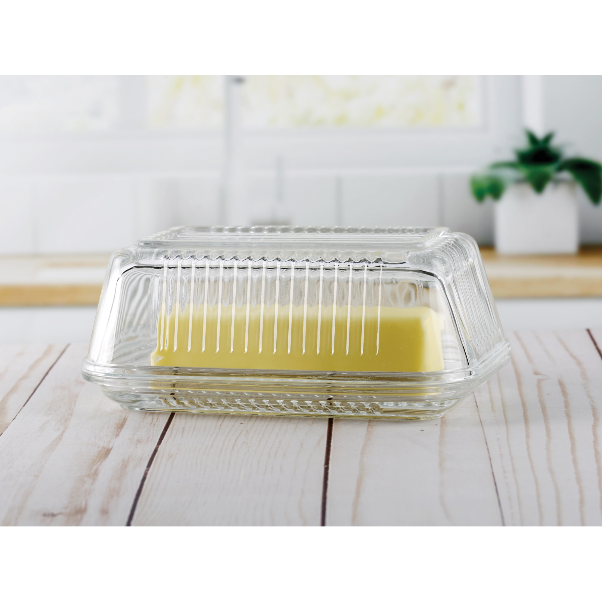 Farm Covered Butter Dish 4.25x2.25x2.75