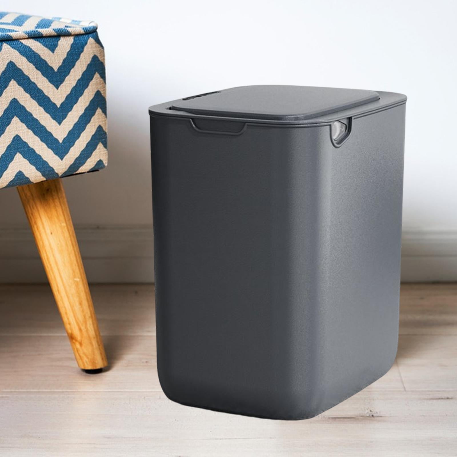 16L Smart Induction Trash Can Waterproof Garbage Bin for Living Room Garbage Gray