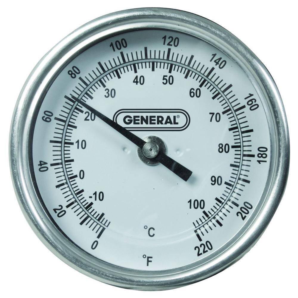 General Tools 36 Inch Lomg-Stem IndoorOutdoor Agricultural Soil Compost Thermometer with Analog Dial and NPT fitting T300-36