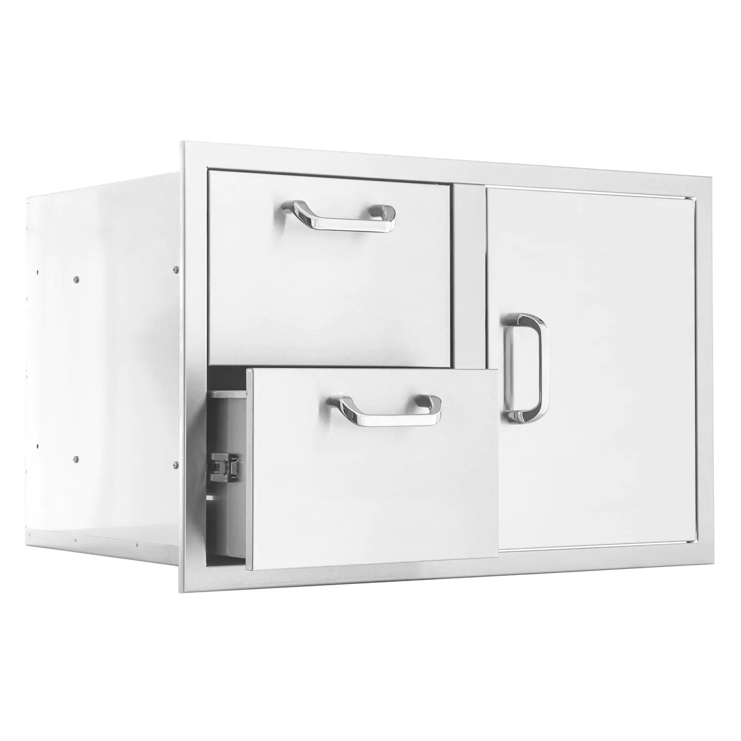 32-in Stainless Steel Access Door/Dbl Drawer Combo