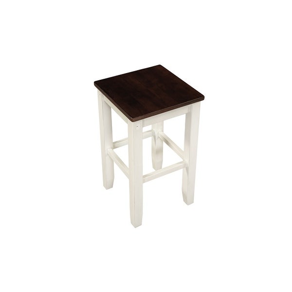 Farmhouse Counter Height Dining Stools with Footrest