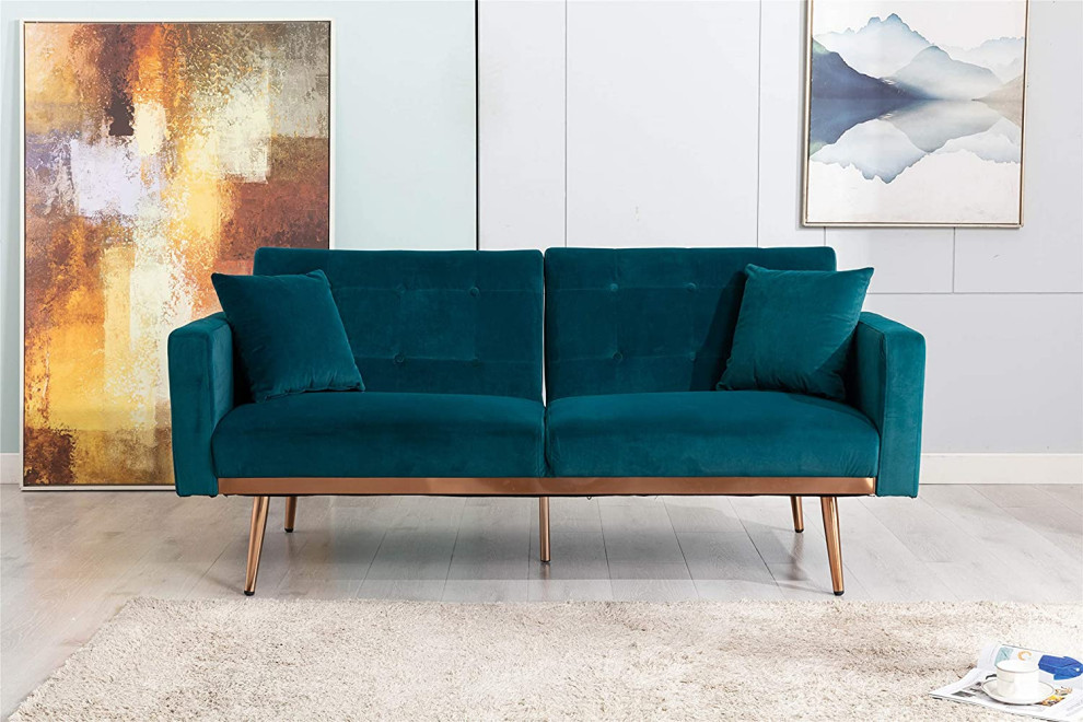 Velvet Sofa Set  Loveseat  ampSingle Sofa Chair   Contemporary   Living Room Furniture Sets   by Imtinanz  LLC  Houzz