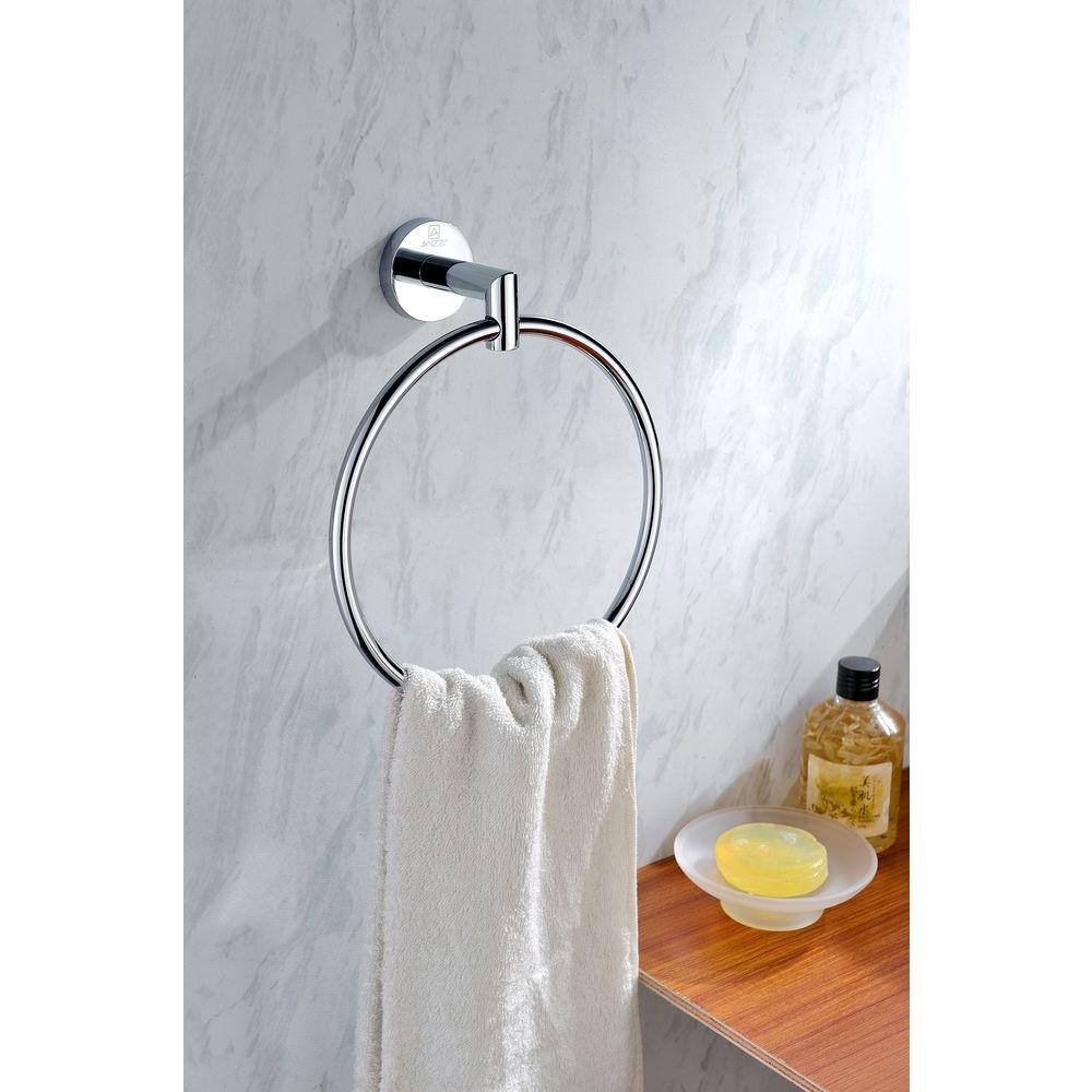 ANZZI Caster 2 Series Towel Ring in Polished Chrome AC-AZ009