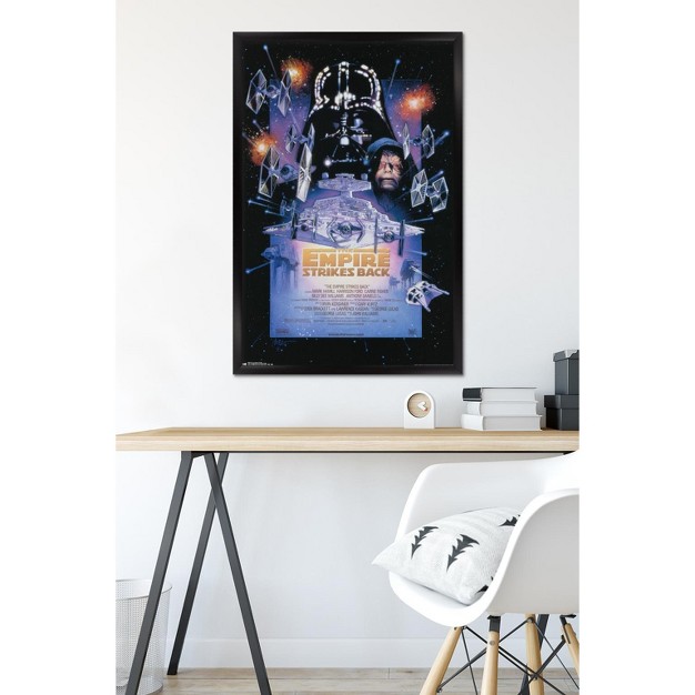 Trends International 24x36 Star Wars The Empire Strikes Back One Sheet Framed Wall Poster Prints