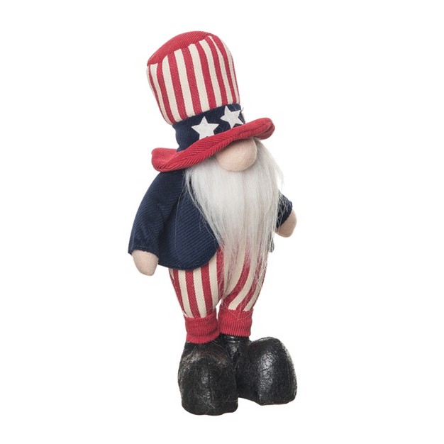 Transpac Polyester 6 In Multicolor Patriotic Plush Uncle Sam Gnome