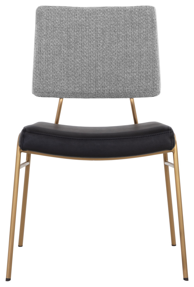 Brinley Dining Chair Gold Nightfall Black / Chacha Grey   Midcentury   Dining Chairs   by Sunpan Modern Home  Houzz