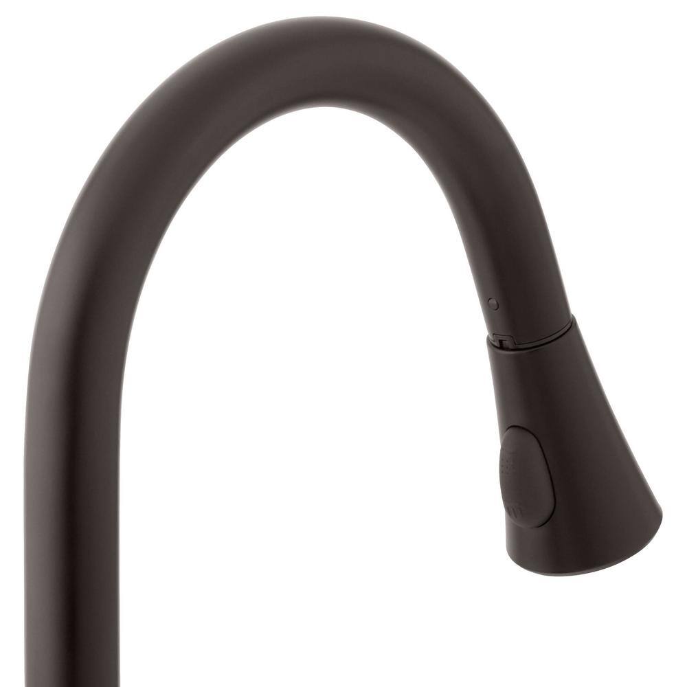 Glacier Bay Market Single-Handle Pull-Down Sprayer Kitchen Faucet in Matte Black HD67551-0310H