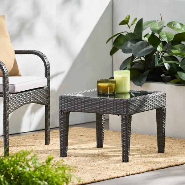 Modern Outdoor ANTIBES ACCESS Table，Made of Ratten Side Tea Table