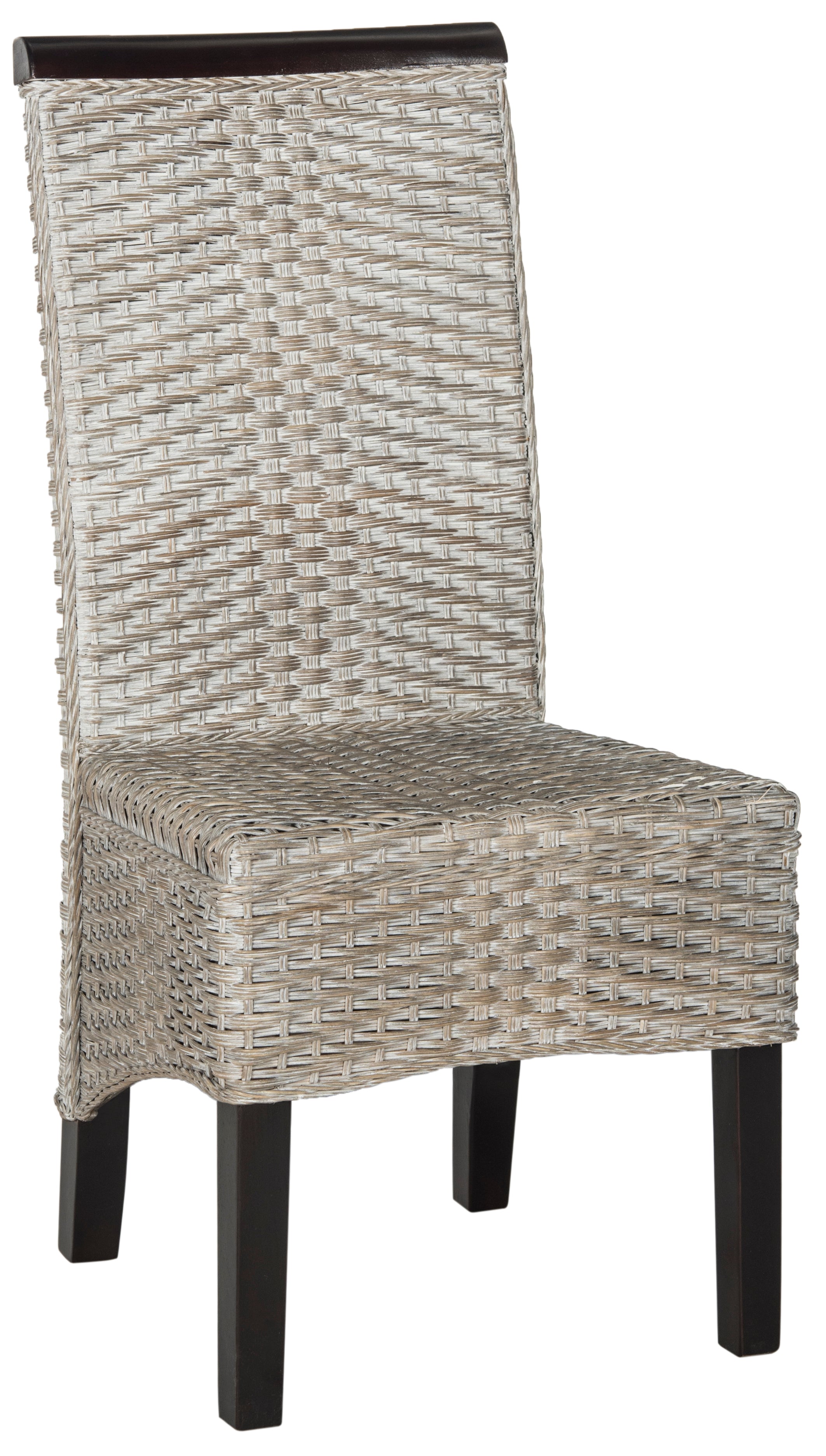 Safavieh Ilya Nautical Wicker 18''H Wicker Dining Chair， Set of 2