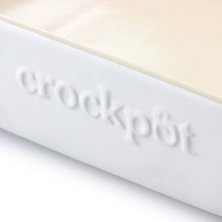 Crock-Pot Artisan 5.6 qt. Rectangular Stoneware Bake Pan in Cream 985120109M