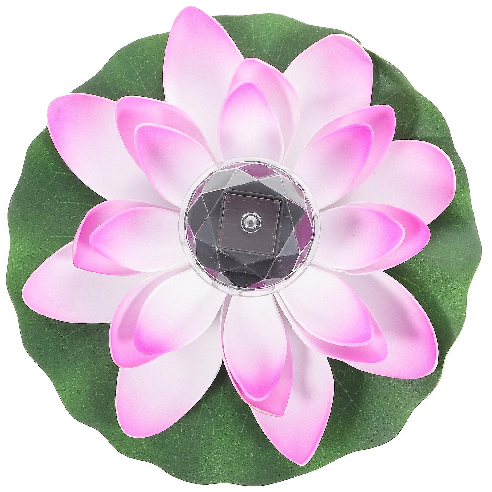 Water Floating Lotus Light Solar Lotus Lamp Wishing Light For Courtyard Pool