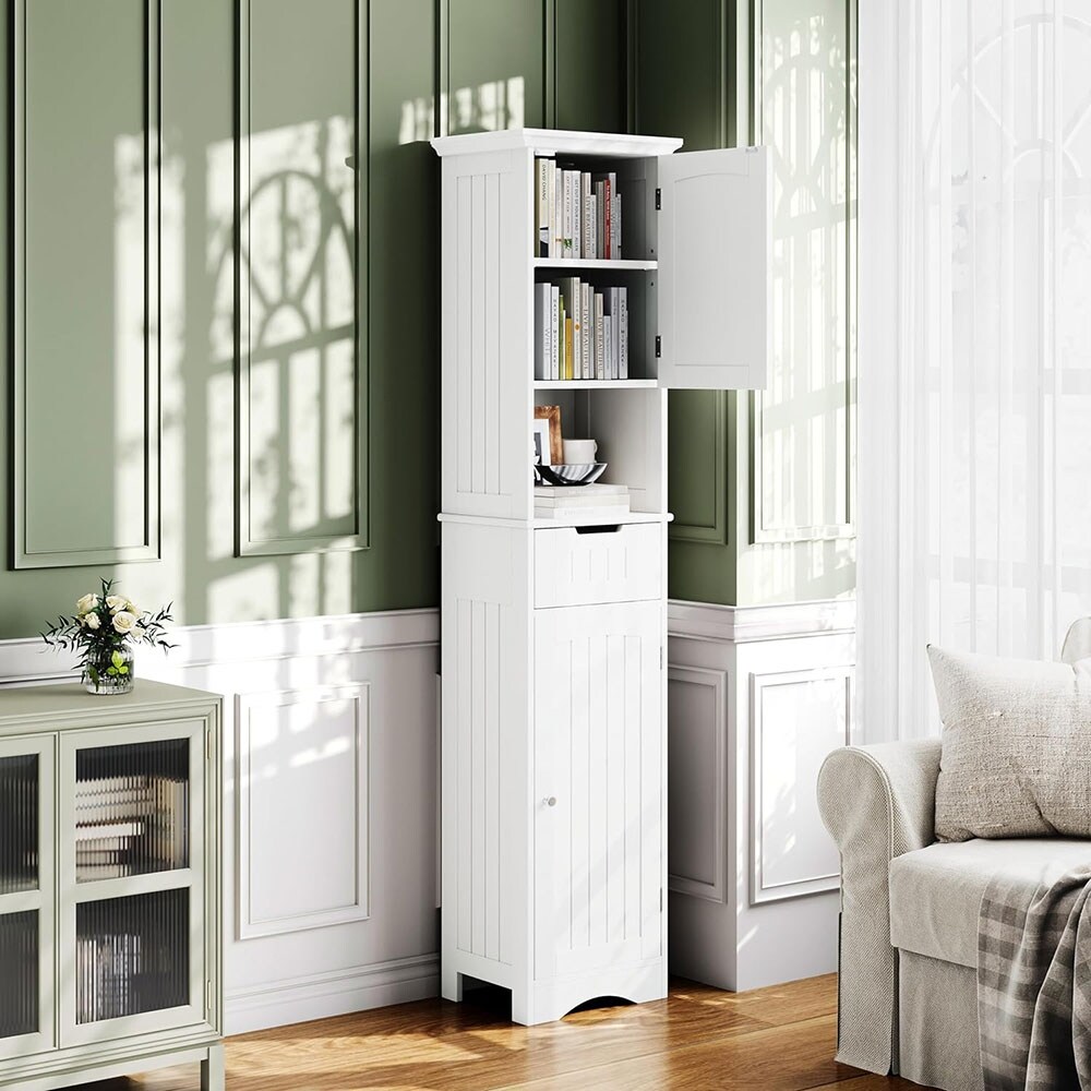 Bathroom Storage Cabinet Freestanding  White.