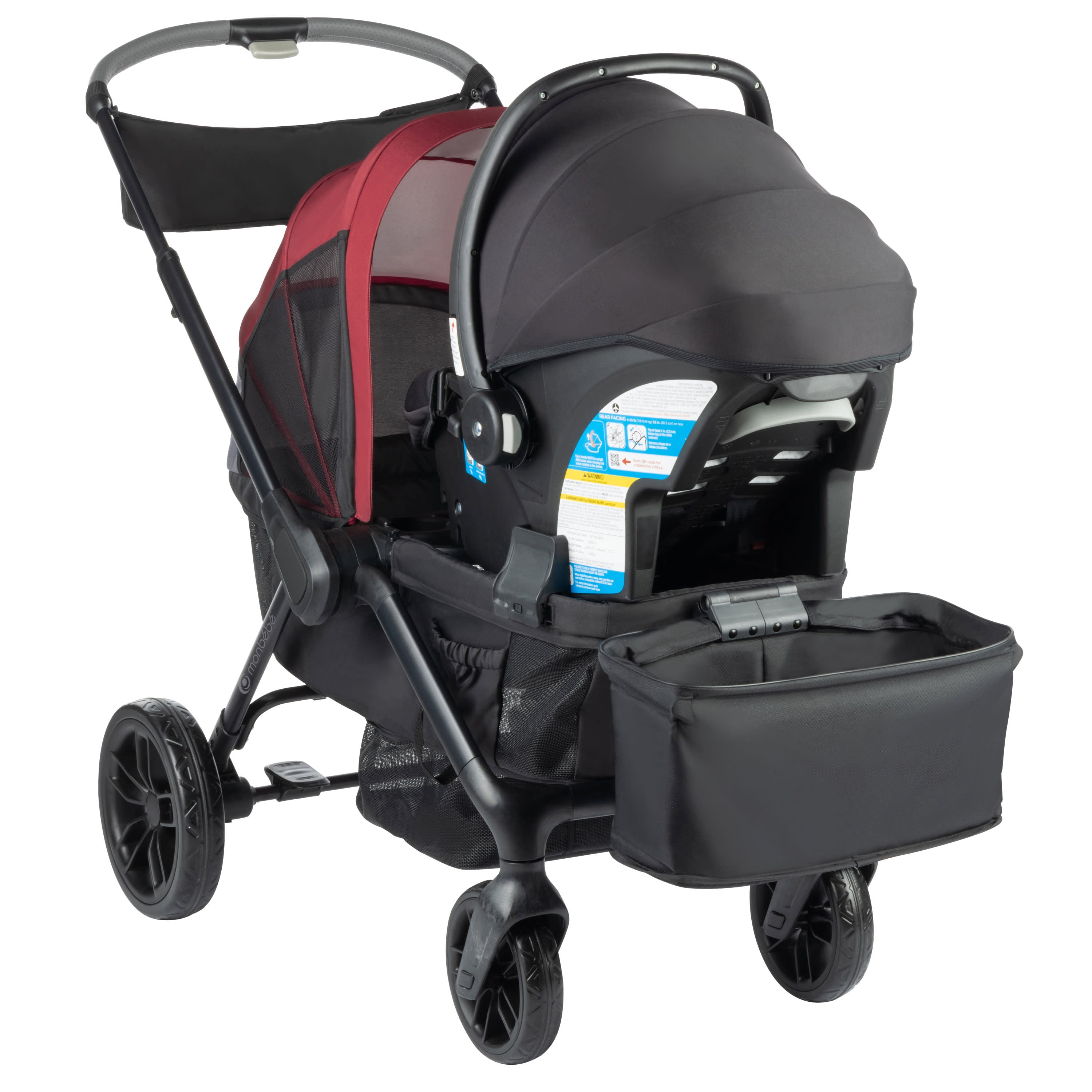 Monbébé Everyday Outings Wagon Stroller, Cardinal Red