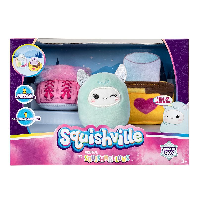 Squishmallows Squishville Plush Snow Day Accessory Set