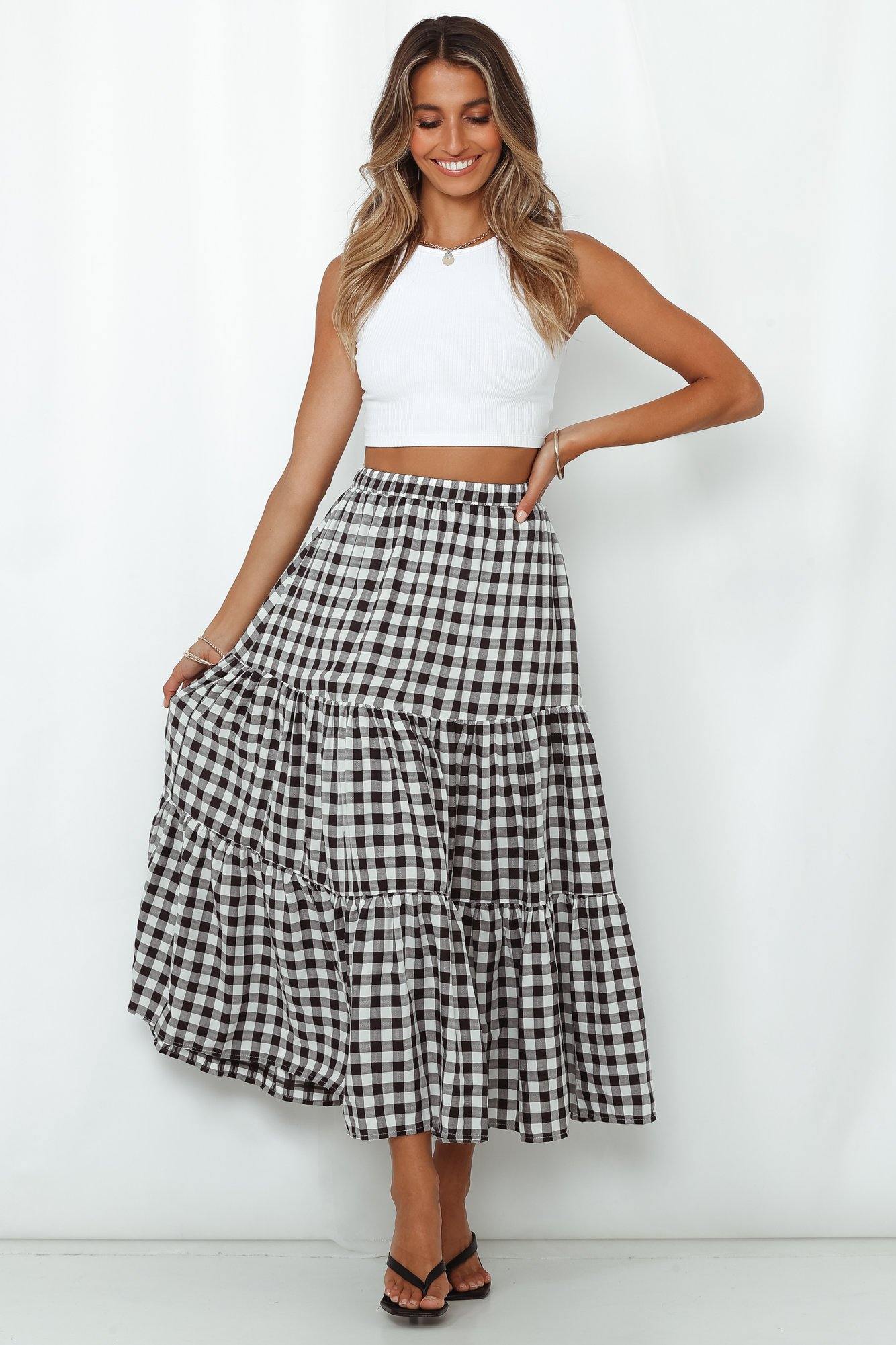 Looking For Fun Maxi Skirt Black