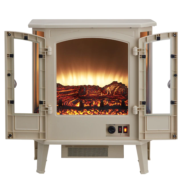 HearthPro SP5623 23.5-in W Cream Infrared Quartz Electric Fireplace