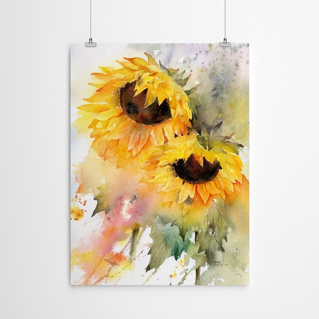 Americanflat Farmhouse Botanical Sunflower Duo By Rachel Mcnaughton Poster Art Print