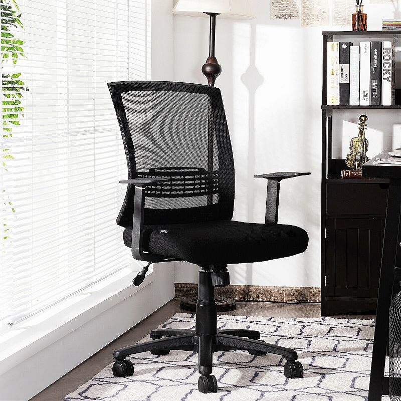 Adjustable Mid Back Mesh Office Chair with Lumbar Support