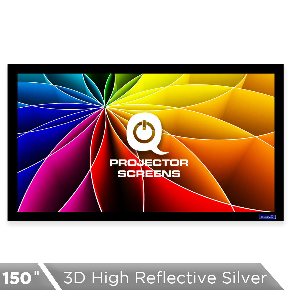 QualGear QGPSFF6169150S 16:9 Fixed Frame Projector Screen 150I