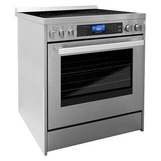 Cosmo Commercial-Style 30 in. 5 cu. ft. 5 Burner Electric Range with Self-Cleaning Convection Oven in Stainless Steel COS-305AERC