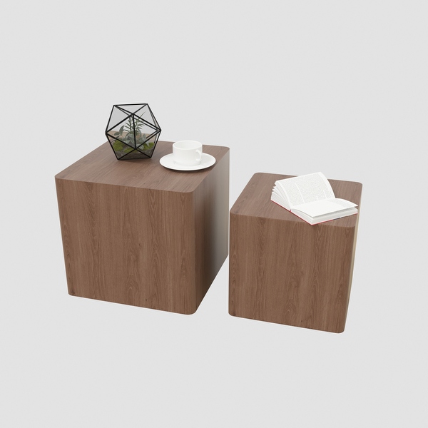 Set of 2 MDF End Table/Side Table for Living Room， Office， Bedroom