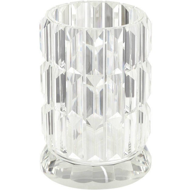 High Glass Facet Pillar Vase