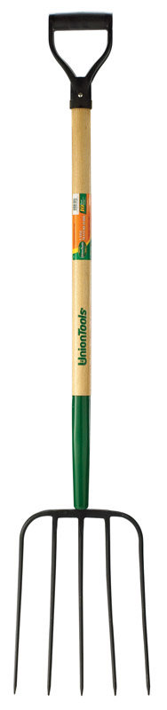 Razor-Back 48.75 in. 5 Tine Steel Rake Wood Handle