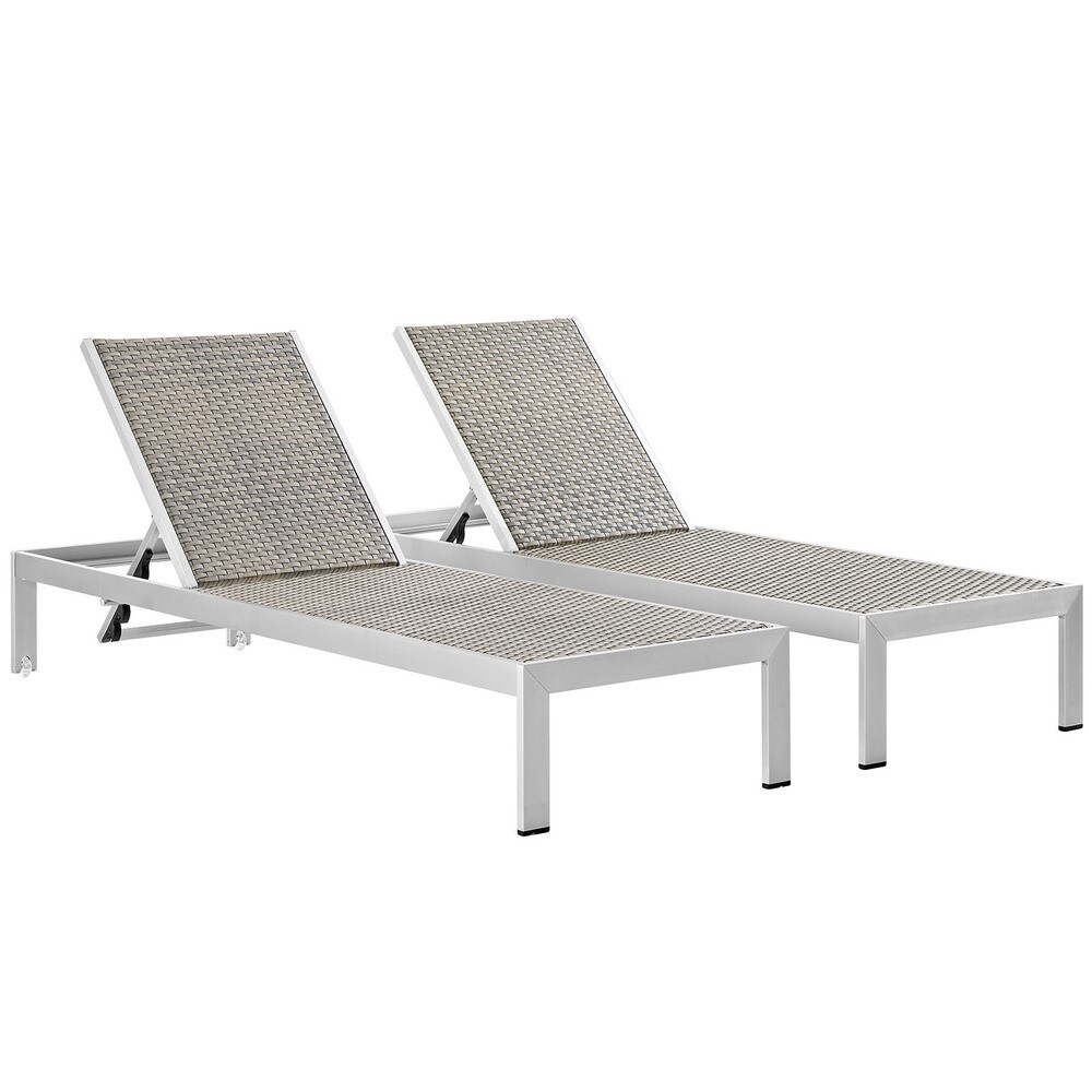 Shore Aluminum Outdoor Chaise Set of 2