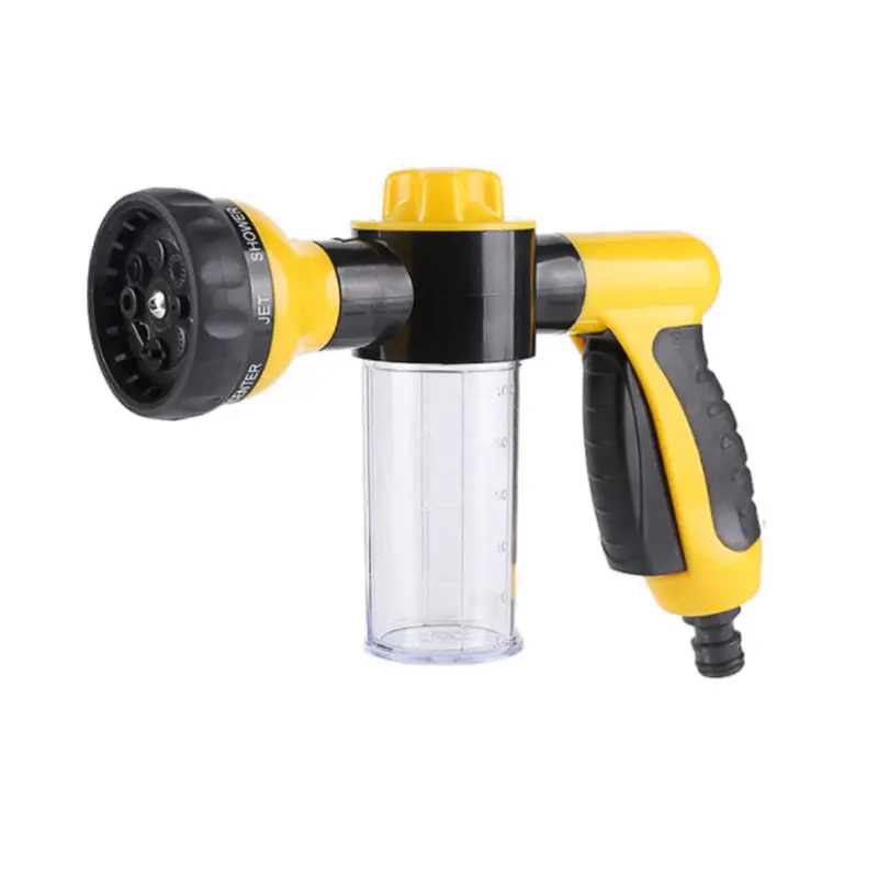 8 In 1 Garden Sprayer Nozzle Foam Car Wash Spray High Pressure Watering Hoses Metal Water Gun Fireman Nozzle Hose Soap