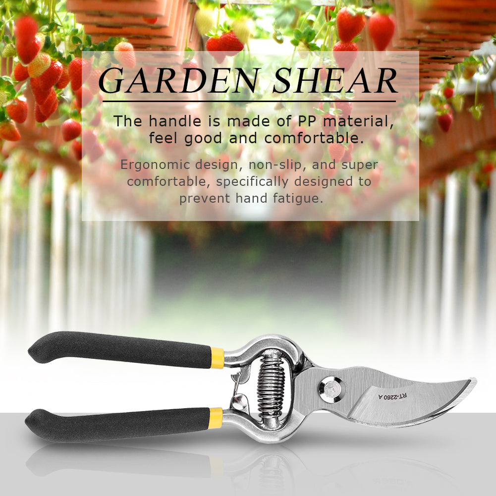 Ailao 8" Carbon Steel Pruning Shears Cutter Home Gardening Plant Scissor Branch Pruner Hand Tool Ergonomic Design